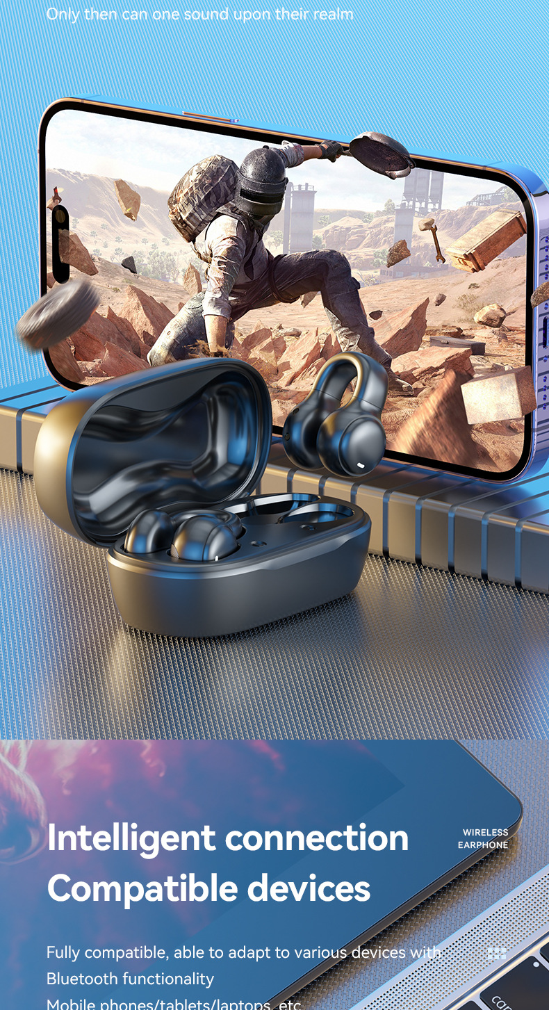 同声传译AI翻译蓝牙耳机镜面数显不入耳超好音质降噪耳机工厂批发价格详情10