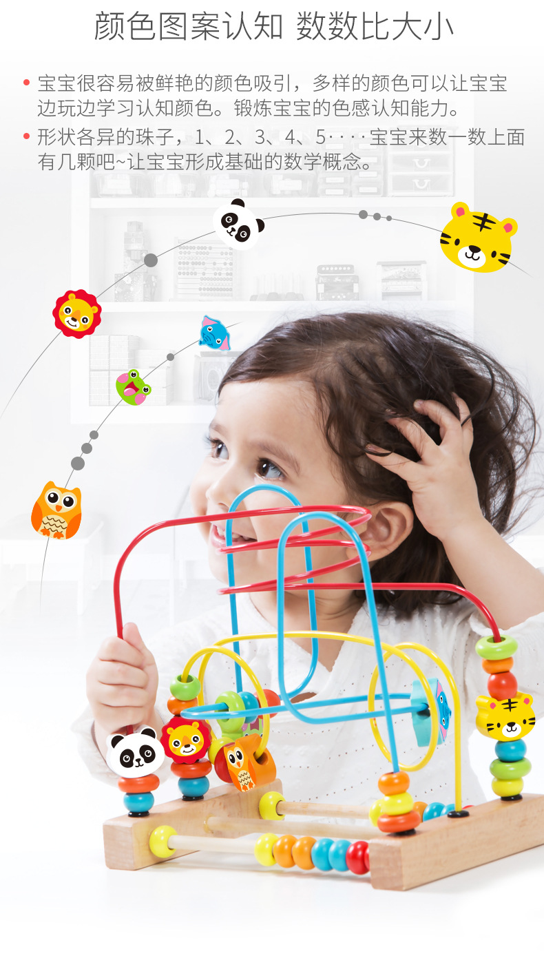 儿童丘比特水果动物绕珠多功能益智积木玩具串珠男孩女孩宝宝早教详情4
