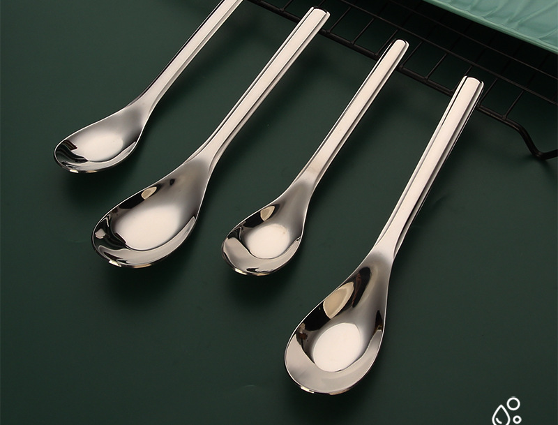 304勺子批发勺子316不锈钢汤勺家用调羹小餐勺商用超市货源平底勺详情11