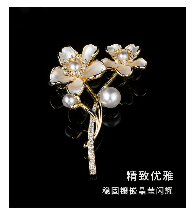 Fashionable and elegant cherry blossom brooches, niche and light luxury style flower brooches, new best-selling pins, suit jackets and accessories pic 20