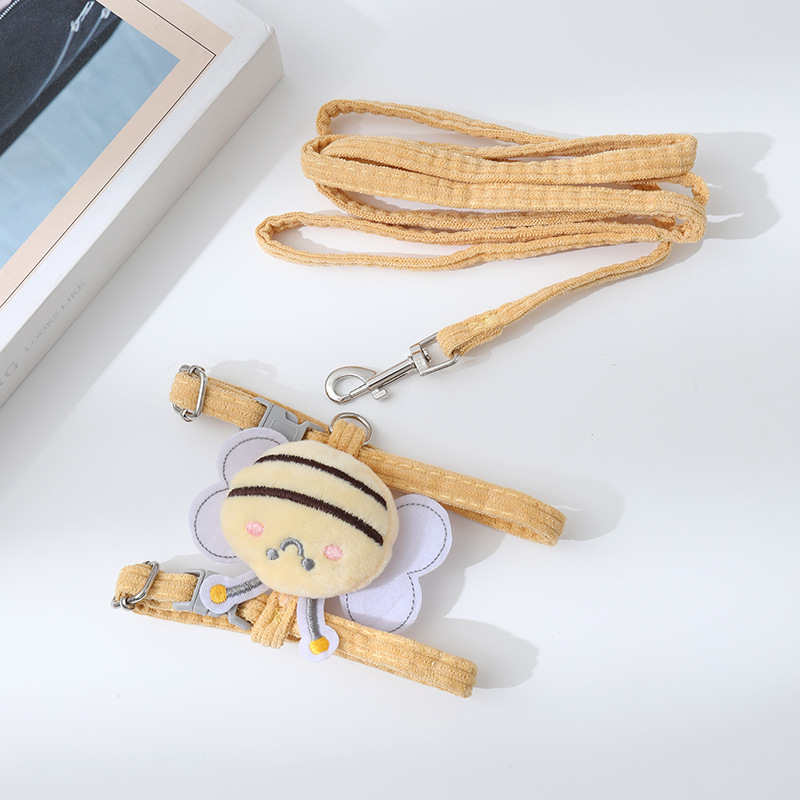 新款宠物小狗牵引绳溜猫咪胸背带户外牵引绳子项圈衣服防爆宠物批详情3