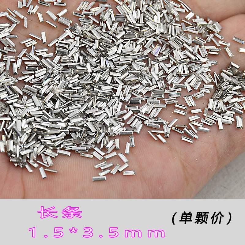 5A flat-bottomed beveled zircon mixed mini irregular-shaped super shiny wheat ear small nail stickers diy diamond nail art accessories pic 7