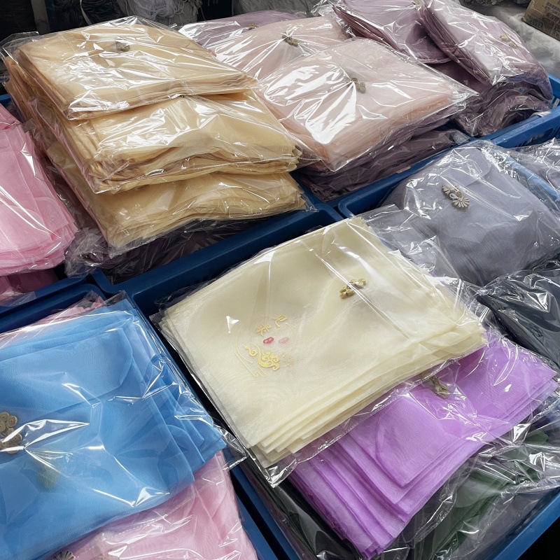 高密度无光纱翻盖袋丝巾旗袍内衣服饰专用包装袋中国风信封收纳袋详情7