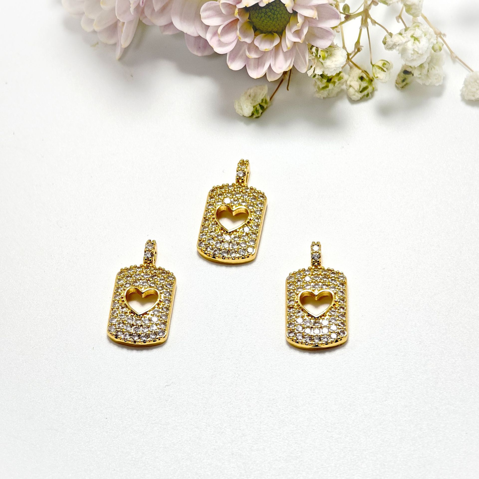 韩国镶钻十字架爱心项链小众设计金属冷淡风锁骨链毛衣链个性气质详情16