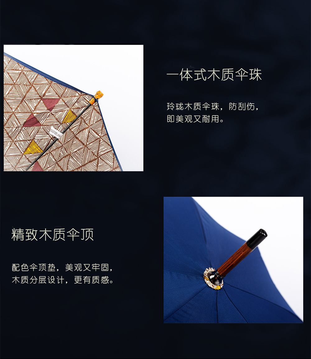 星宝伞雨伞竹子手柄实木中棒日式双层遮阳伞现货批发外贸出口详情8