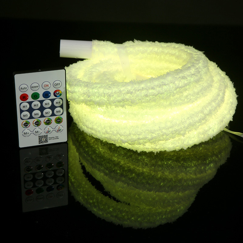 LED flexible color-changing light strip, 360-degree empress velvet woven light, RGB color-changing neon light, outdoor decorative linear light pic 2