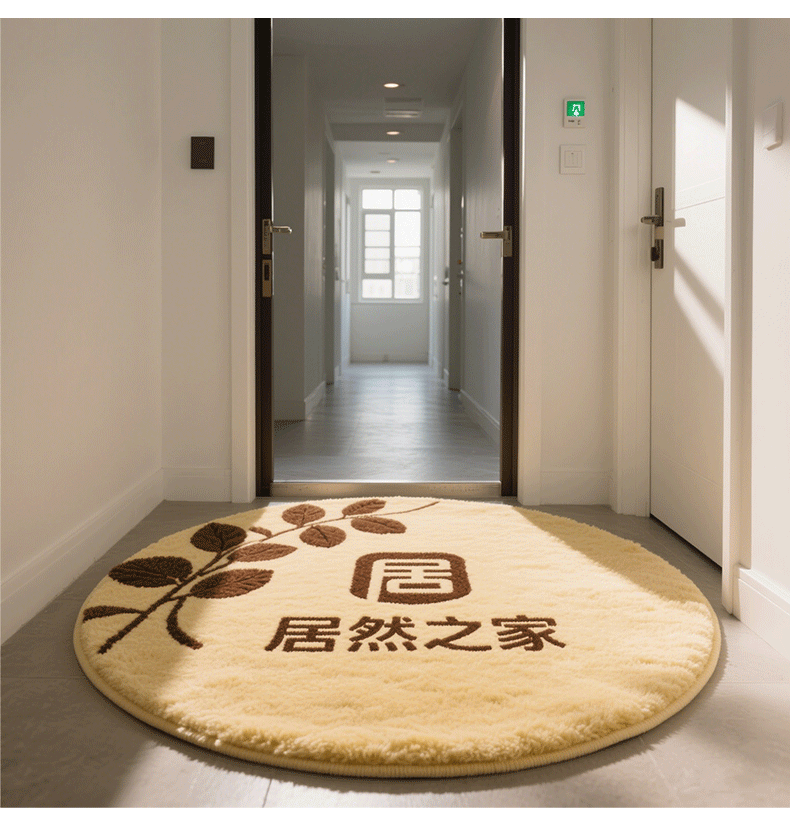做指定服装LOGO植绒地毯客户礼品福利轻奢亚马逊家居客厅卧室地毯跨境出口新款防滑仿兔毛地毯卧室床头毯加厚客厅床边脚垫卫生详情15