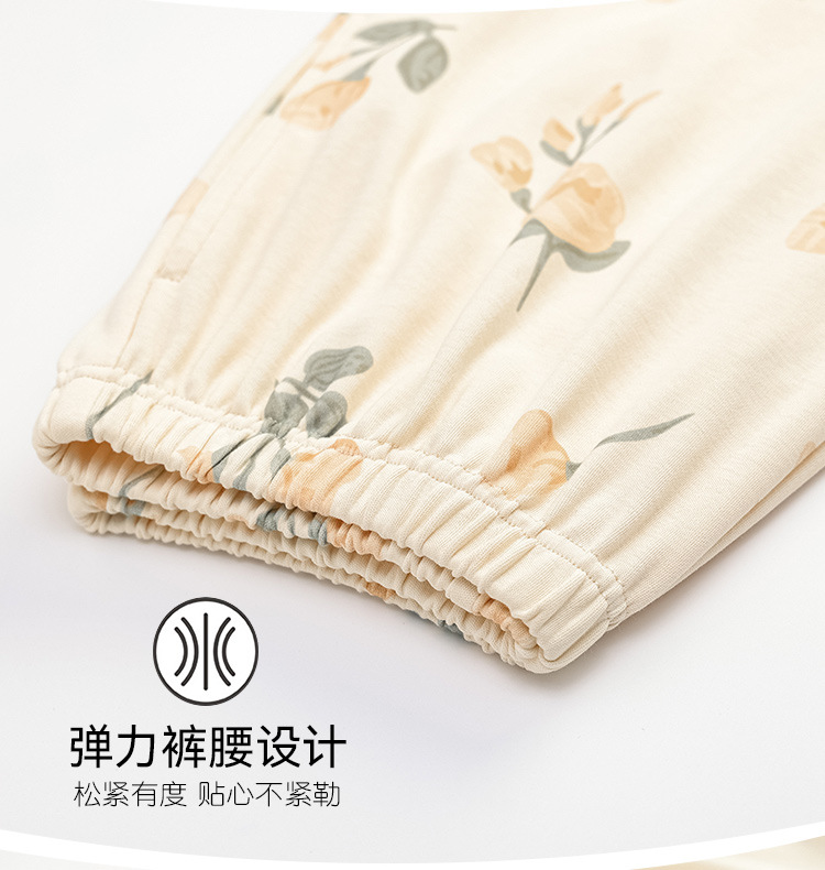 睡衣女士100%纯棉春秋款2024年新款长袖秋冬薄款大码家居服套装详情23