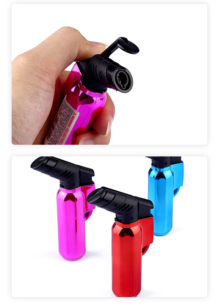 厂家直供金属壳防风打火机充气直冲火点火器点香火机气体焊喷详情11