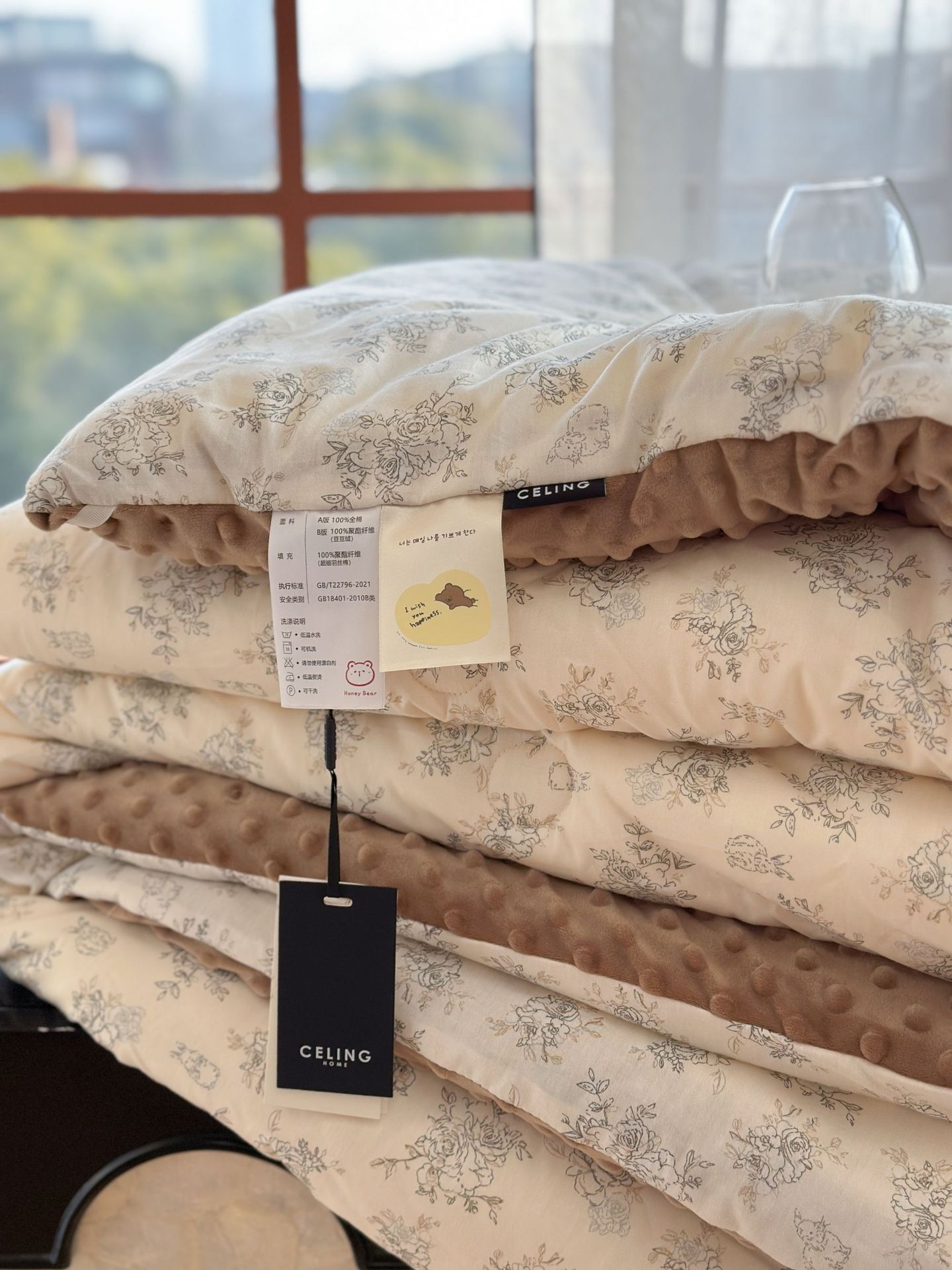 13372 All-cotton cartoon small floral print spring and autumn quilt soothing, bean quilt warm and fleece winter quilt core pic 92