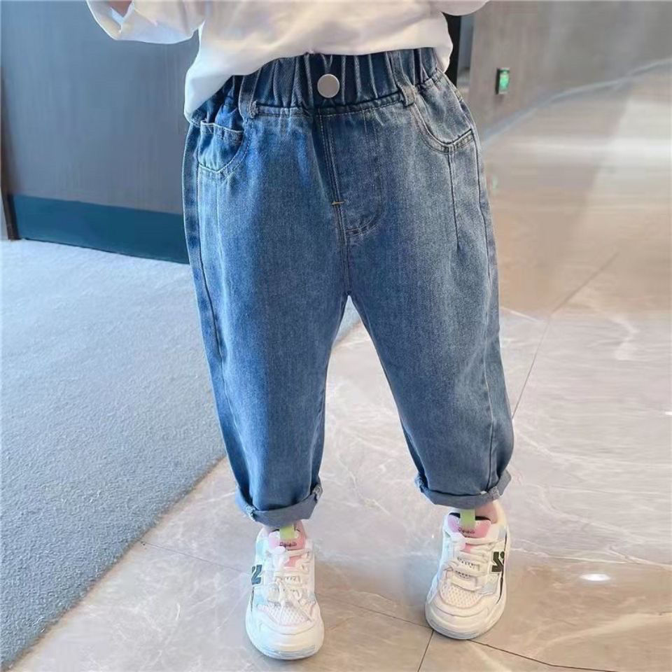 儿女童牛仔裤春秋新款宽松时髦韩版子女宝裤宝洋气新款秋装长裤潮详情2