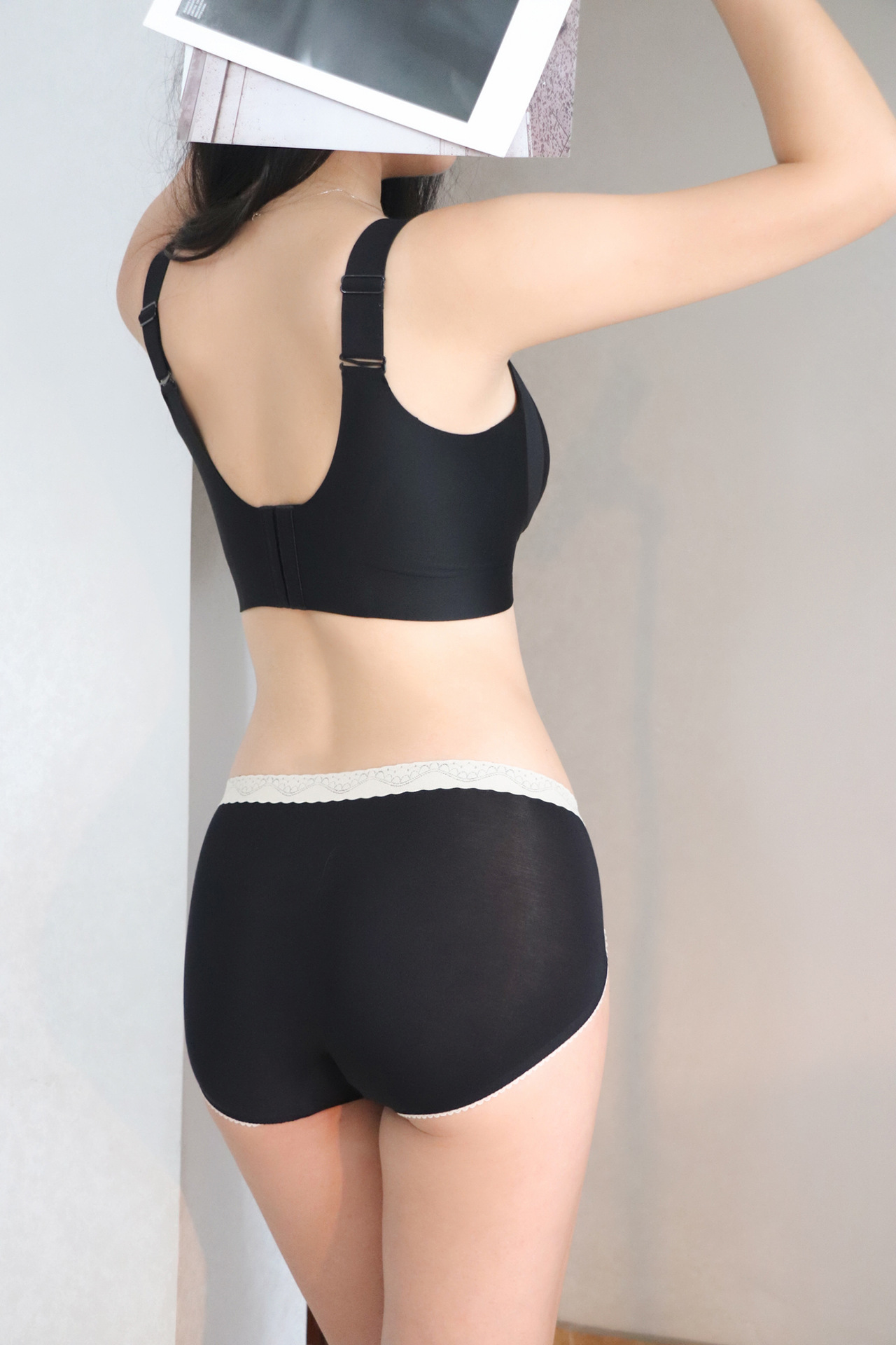 Full-cup latex bra for women, thin cup side-folding and adjustable bra, with a large bust that looks smaller, lifting and anti-sagging pic 94