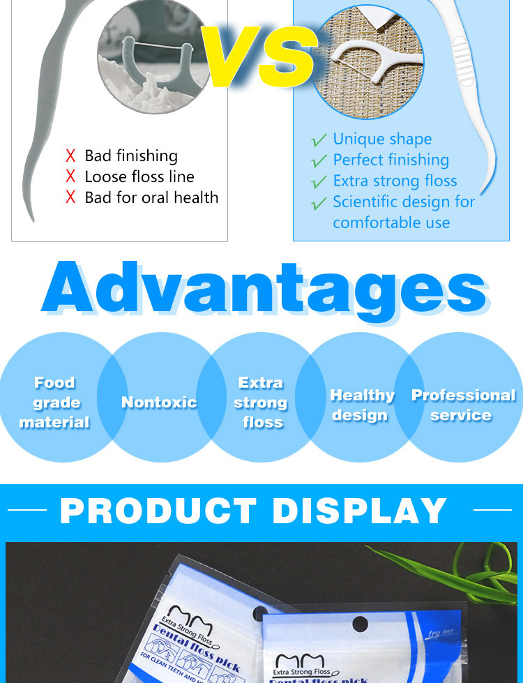 外贸批发超细牙线袋装30支高拉力圆线一次性牙线棒跨境电商现货详情7