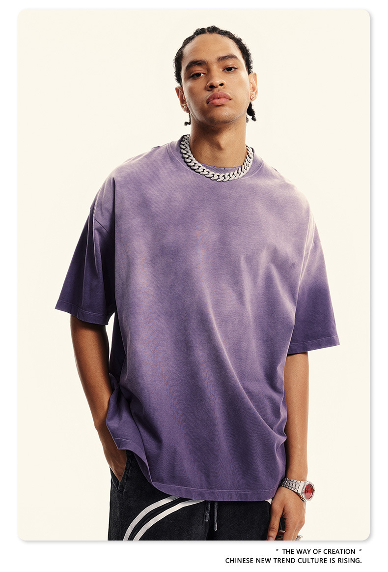 BE男装2025春夏新款纯棉水洗做旧t恤男街头潮牌巴家重磅短袖t恤男详情48
