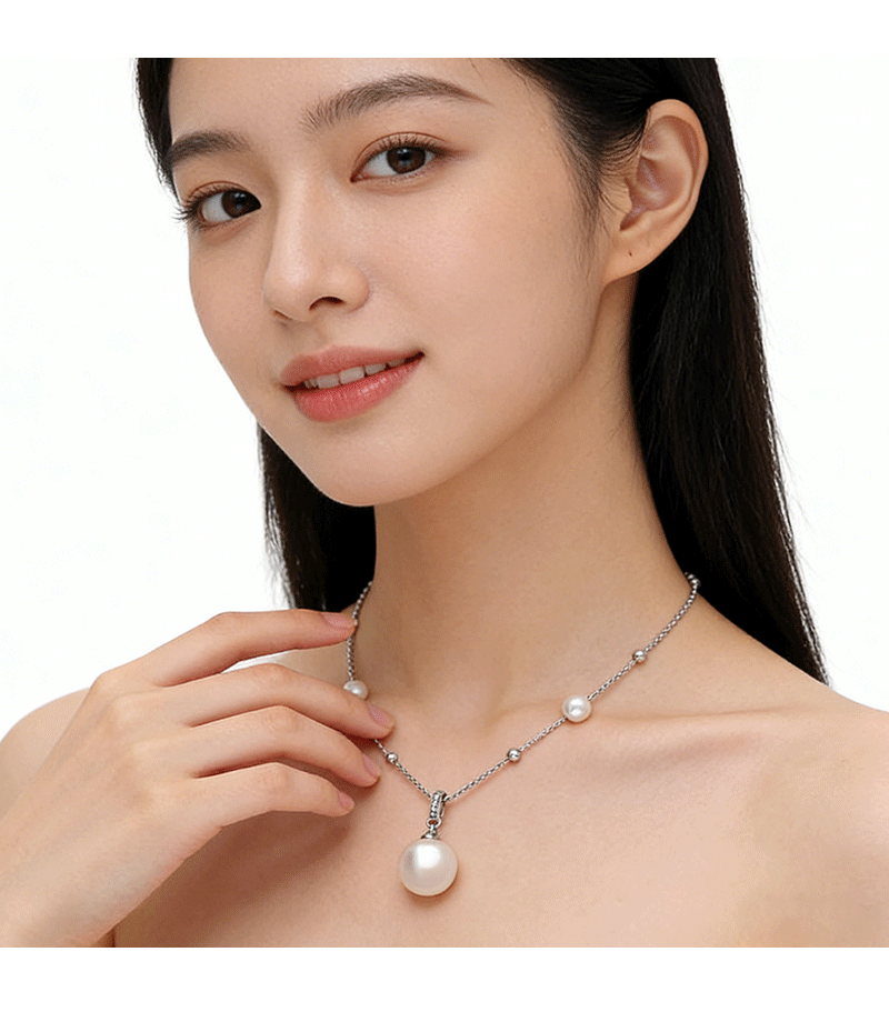 Hyacinth moda ligera extravagancia colgante de perlas collar para mujeres diseño de nicho cadena de clavícula cadena de clavícula 2026 en vivo estilo burst pic 8