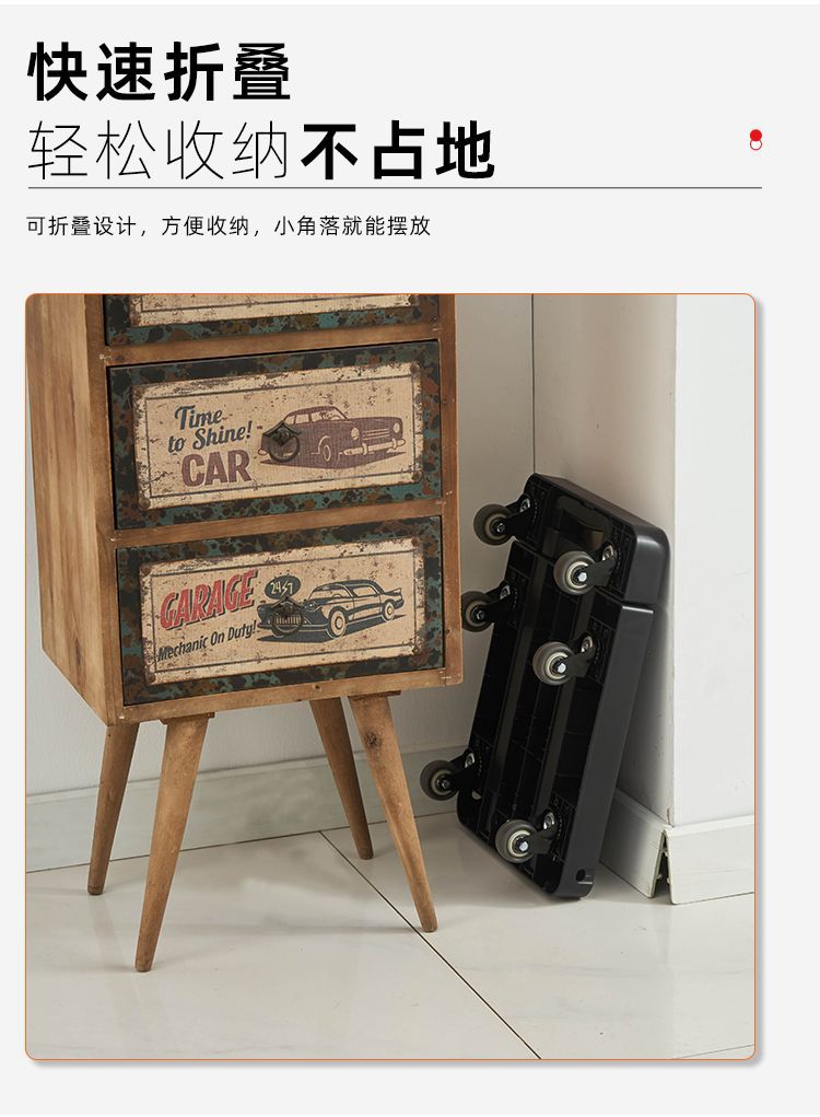 家用折叠平板车小推车拉车拉货手推车购物车推车拉杆拖车便携详情7