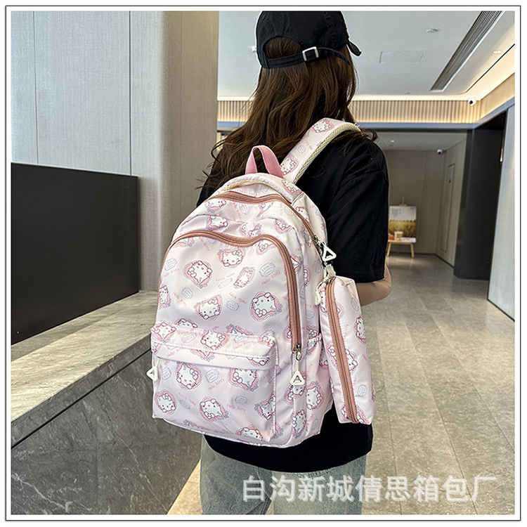 小学生护脊书包3-6年级儿童卡通印花书包大学女大容量耐脏双肩包详情30