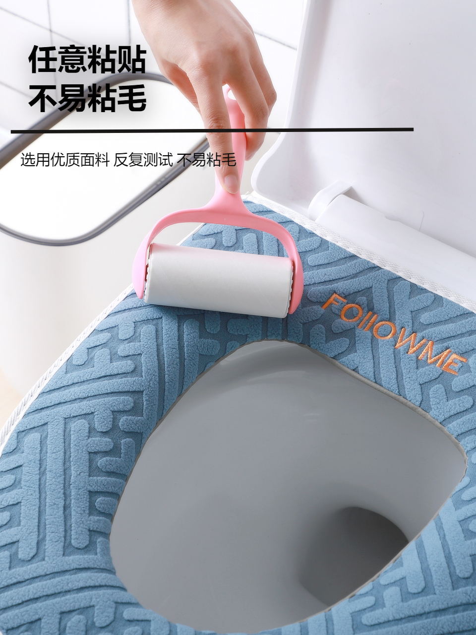 马桶垫家用四季通用加厚毛绒马桶坐垫拉座便器垫防水马桶套坐便套0358详情9