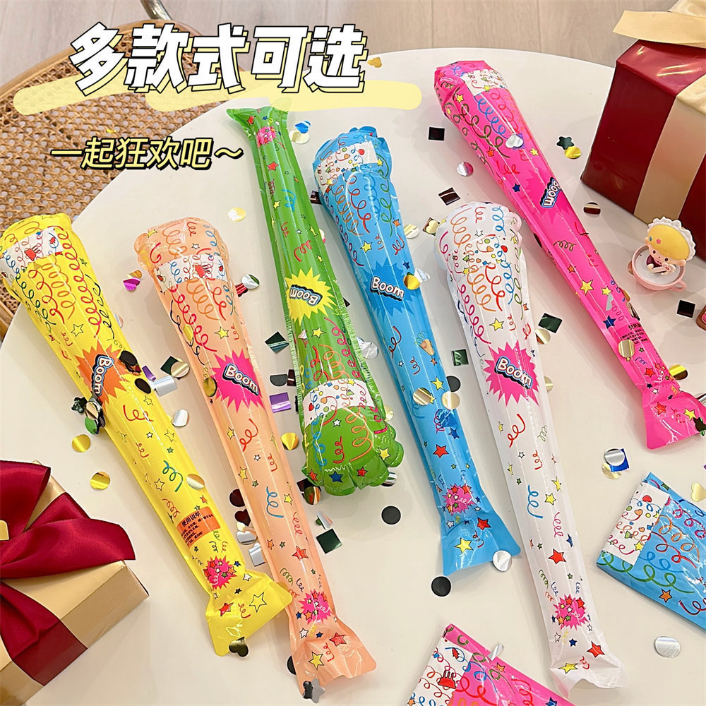 新款礼花棒自动充气礼花炮用完可当打击棒pk棒传统礼花筒代替品详情30