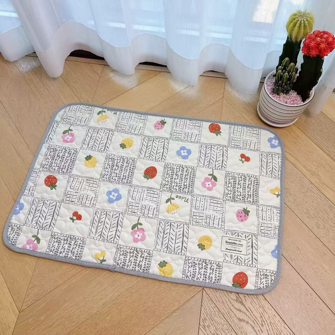 New style floor MATS, Korean-style pure cotton quilted carpet floor MATS, entrance door MATS, dust-proof floor MATS, waterproof and anti-slip pet MATS pic 8