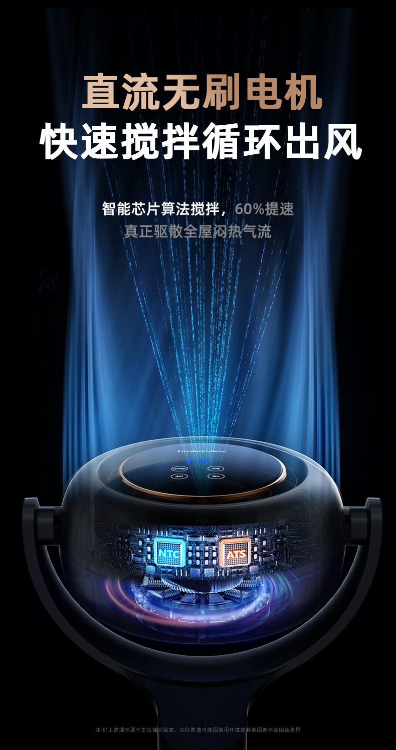 空气循环扇办公静音语音摇头落地扇家用遥控电风扇宿舍台立式风扇详情31