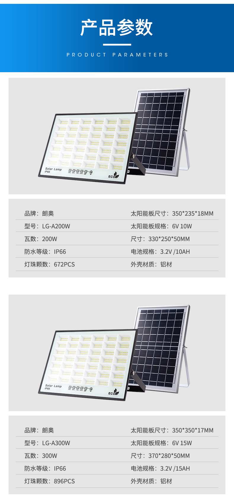 Outdoor solar floodlights, outdoor garden lights, sensor lights, waterproof household floodlights, high-power outdoor lights pic 3
