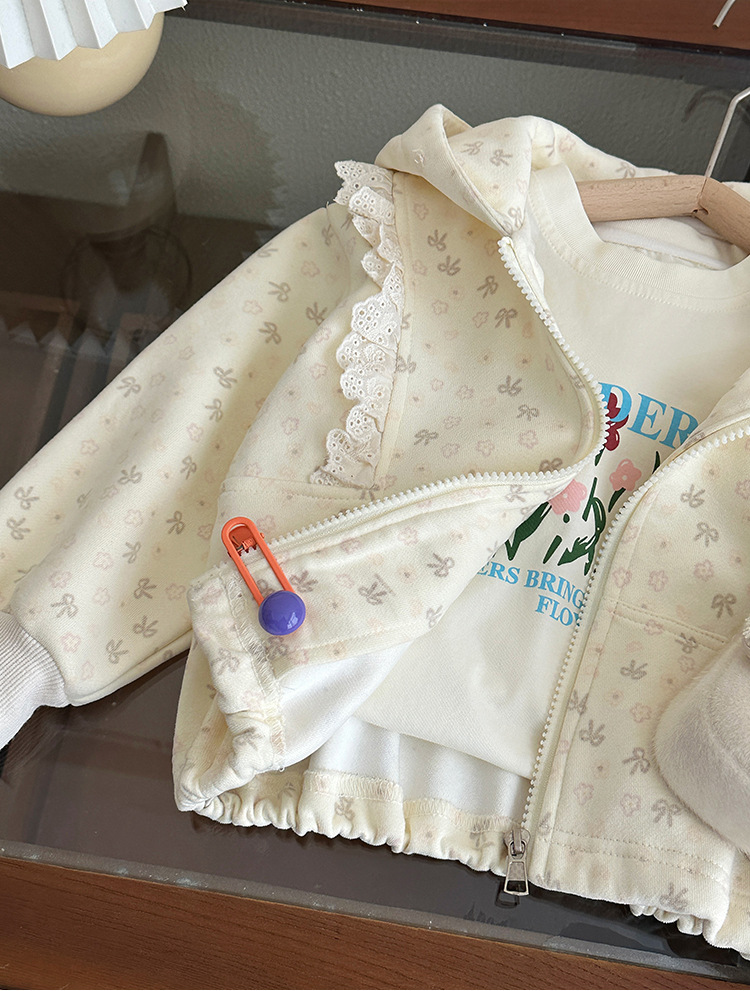 女童外套春秋季2025新款儿童洋气连帽卫衣女宝宝长袖上衣开衫春装详情8