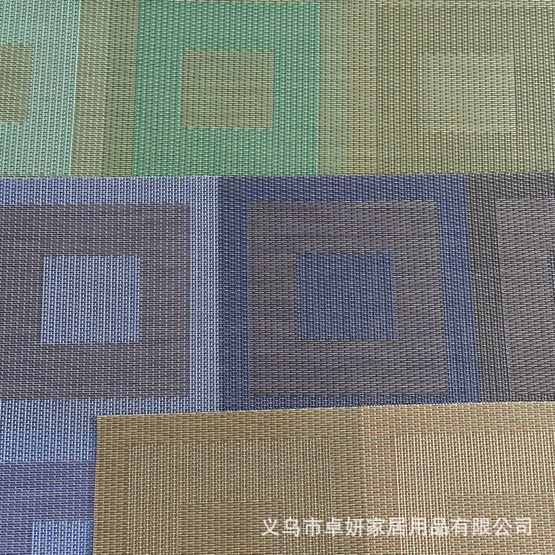 欧式轻奢回字六格PVC餐垫西餐垫 家用餐厅隔热餐桌垫杯垫现货批发详情2