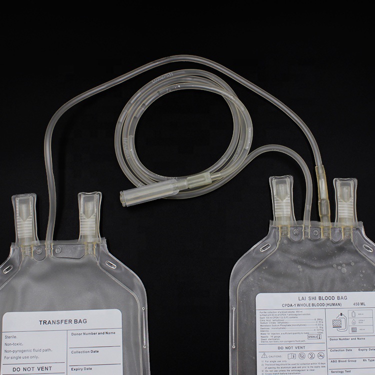 Cross-border exclusive disposable double blood transfusion bags 250/350/450ml medical sterilized blood transfer blood transfusion bags pic 10