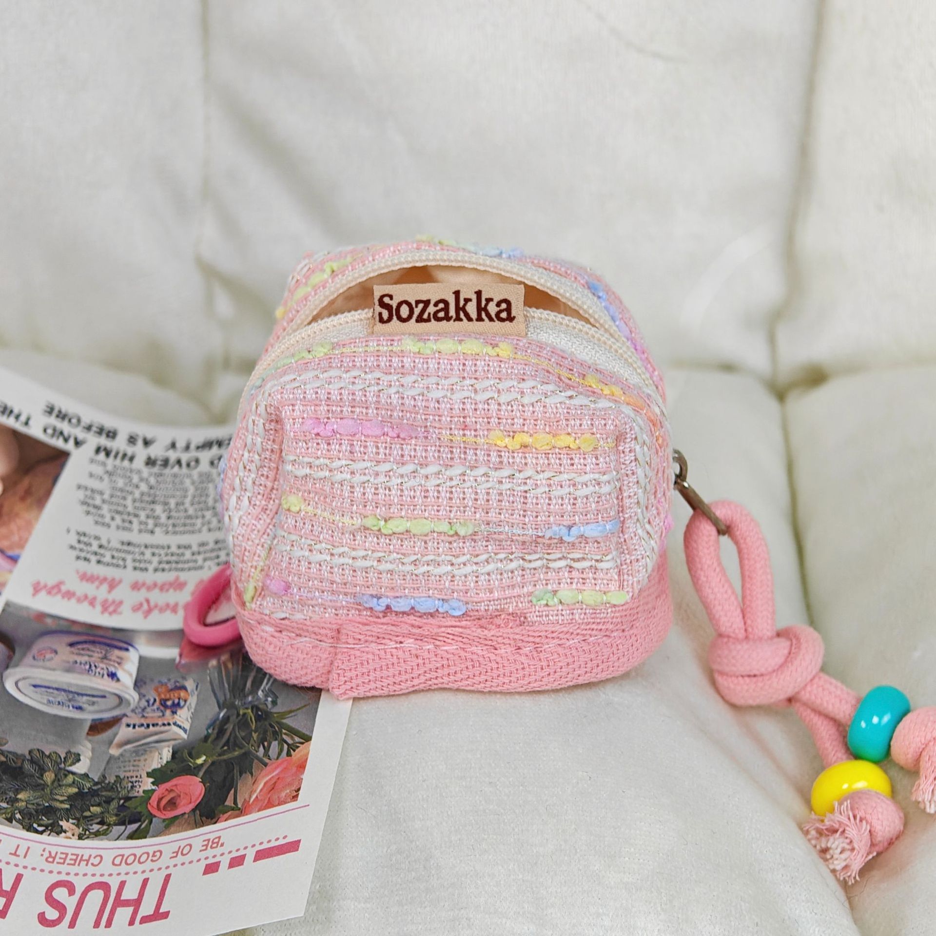 迷你小香风便携式苹果无线蓝牙耳机钥匙保护包收纳软布壳包收纳包详情14