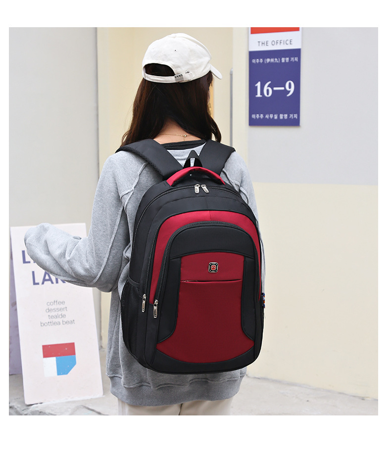 A versatile Oxford cloth student backpack for both men and women, a large-capacity business commuting computer bag for outdoor travel pic 36
