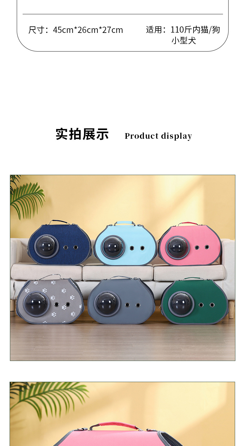 Rongka Pet Cross-border foldable breathable Cat Bag, portable crossbody and hand-held pet bag, Space Visible cat bag pic 10