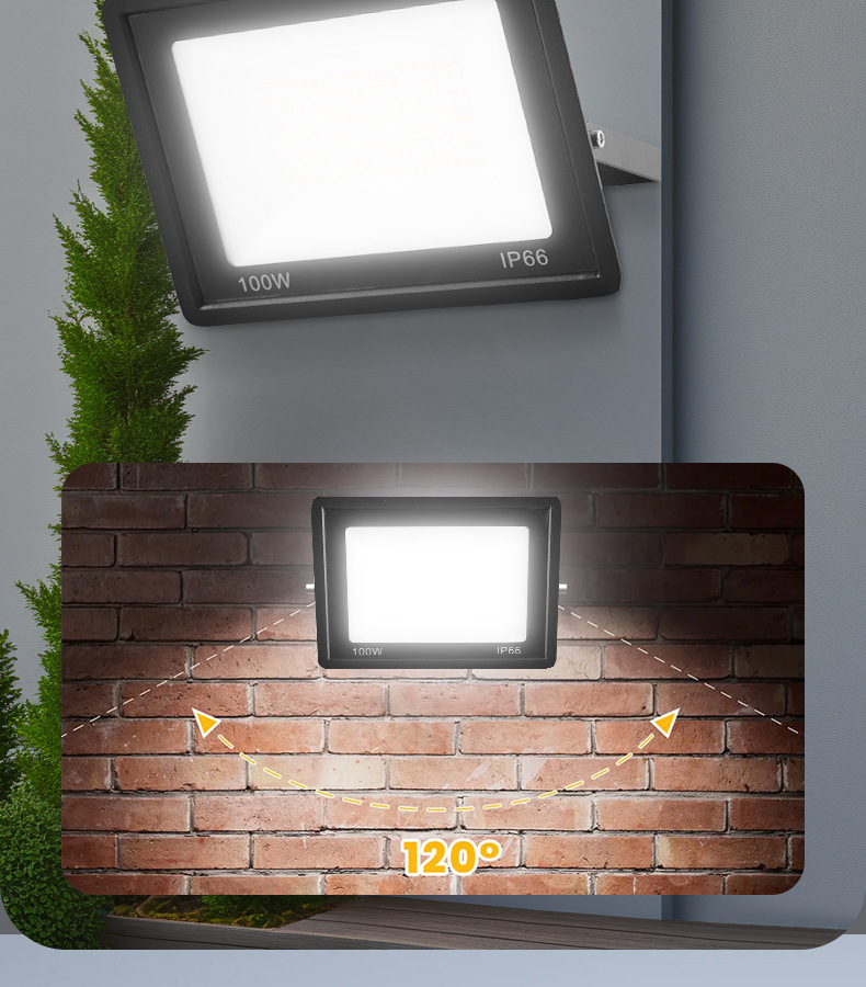 小苹果投光灯100W户外防水庭院工程照明泛光灯50W400W大功率led投光灯跨境现货详情5