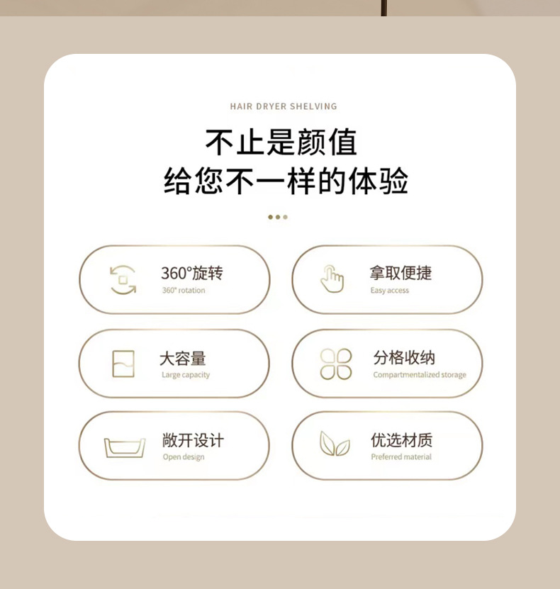 旋转化妆品收纳盒桌面大容量360度护肤品置物架梳妆台简约收纳盘详情2