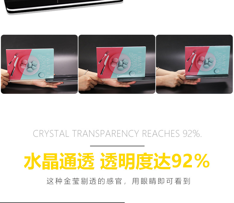 Acrylic table card, T-shaped black background pull-out a5 desktop, A4 display stand, table sign, table label, a6 price tag, table card, restaurant table, dish description, seating arrangement, shop table, price list display stand, front desk, activity notice display pic 5
