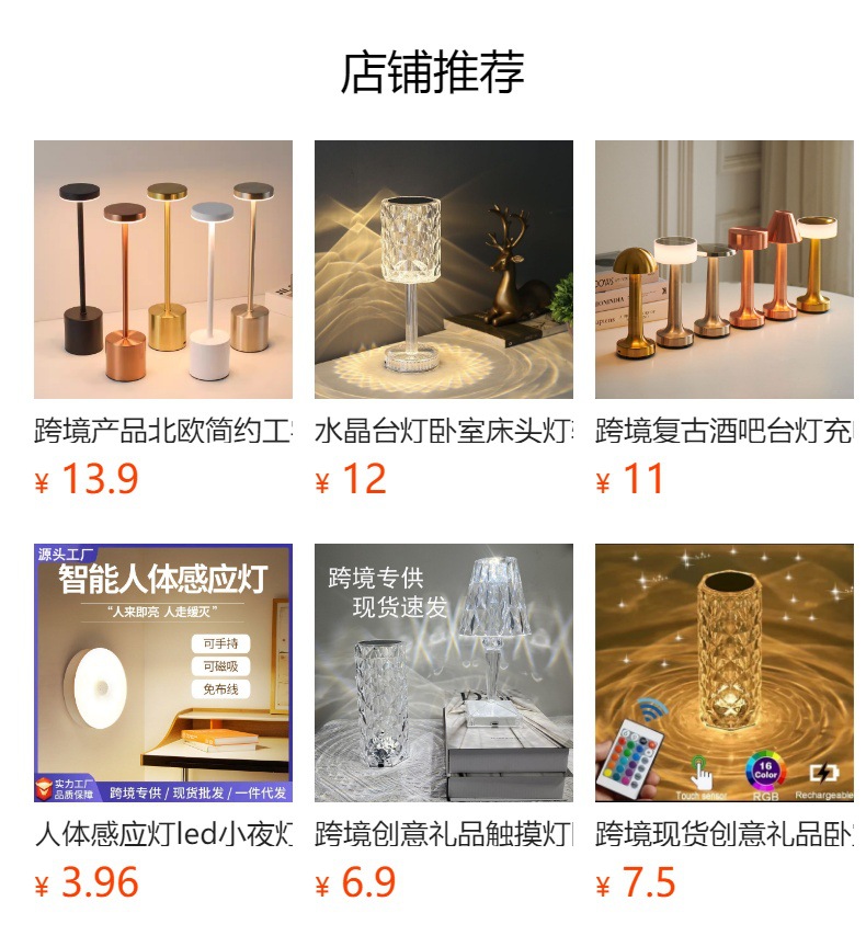 Mushroom desk Lamp, USB touch dining table, bar ambient light, bedroom bedside charging night light, three-color charging model pic 1