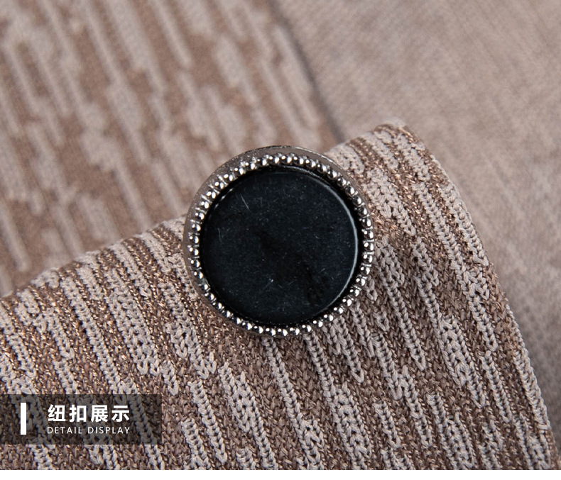 2025年春秋新款印花衬衫男长袖轻熟休闲中年百搭翻领男士衬衫批发详情5