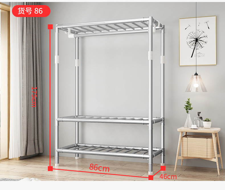 简易衣柜出租房钢管布衣柜经济型简易衣橱家用卧室出租屋衣柜组装详情32