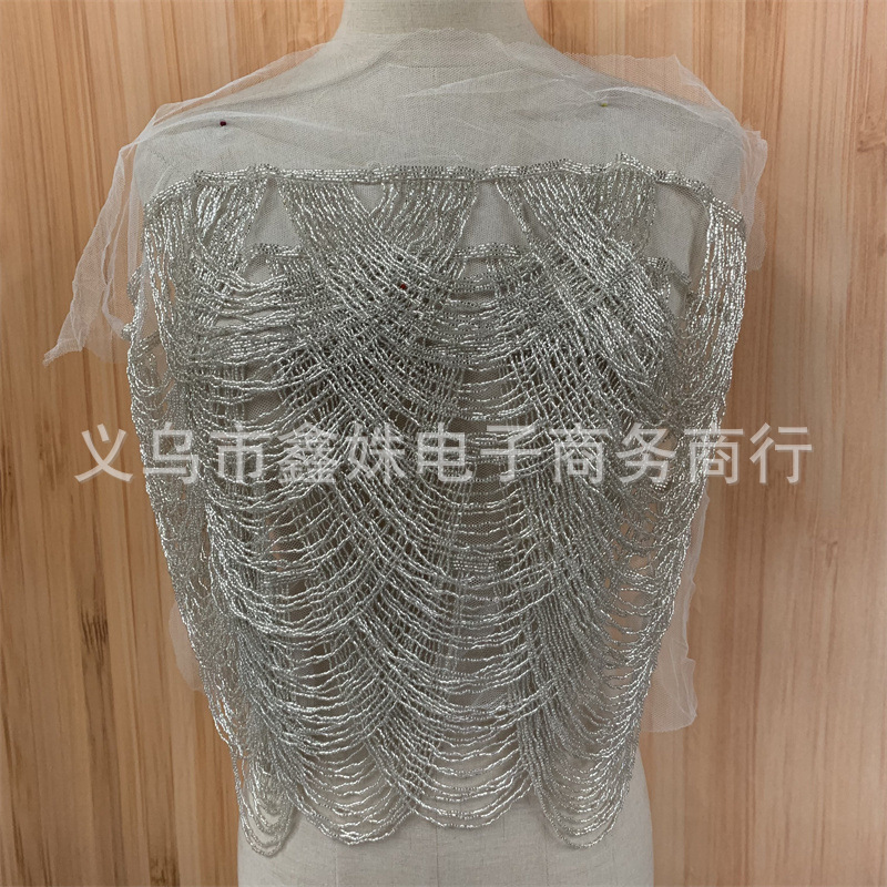 New tassel clothing, wedding dresses and evening gowns, handcrafted tassel applique garments pic 10