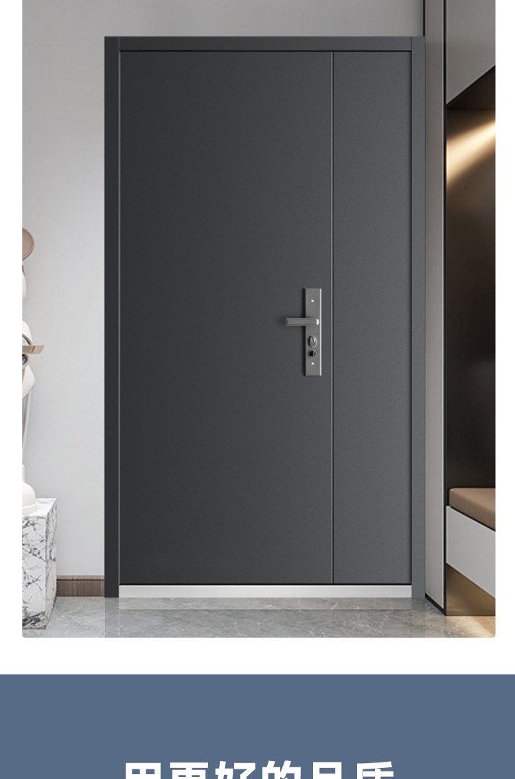 双层防盗门钢制防火门安全门子母门双开门入户单开门进户门消防门详情13