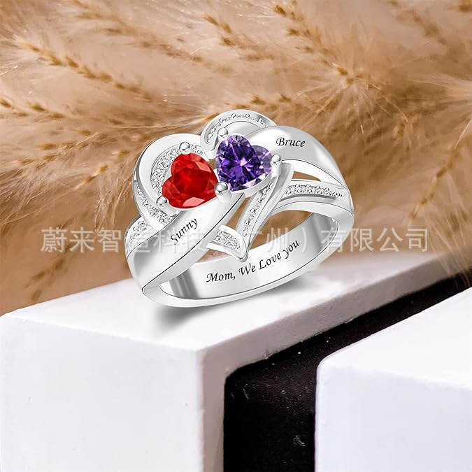 Anillo de plata de ley personalizado s925 anillo de mujeres diseño de alto nivel sentido de la moda europea y americana cross-border accesorio personalidad rotulada decoración de la mano pic 2