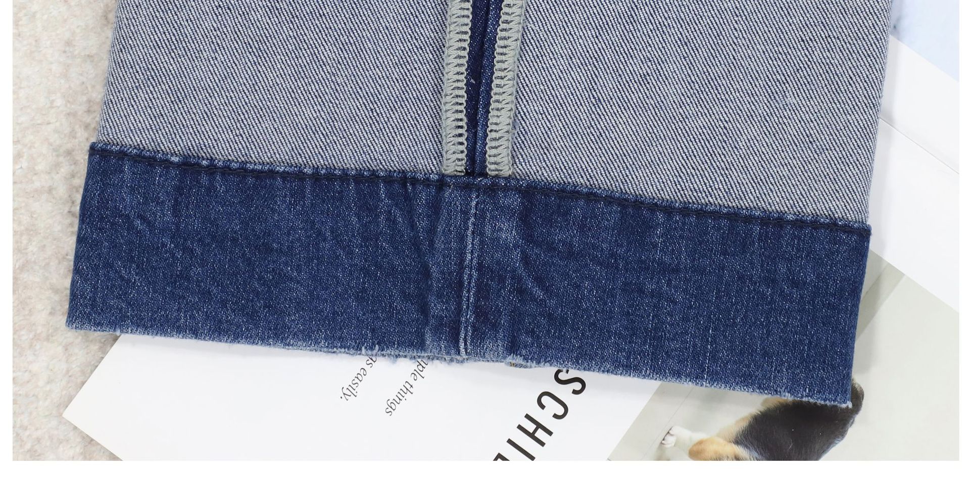 C brand straight-leg jeans for women, blue, versatile, fitted, high-waisted, flared nine-inch trousers for women 2026 early Spring pic 26