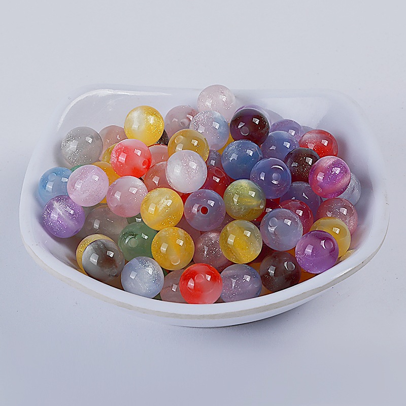 10/12mm光变珠子变色珠子树脂圆珠直孔散珠子diy手工手串项链材料详情16