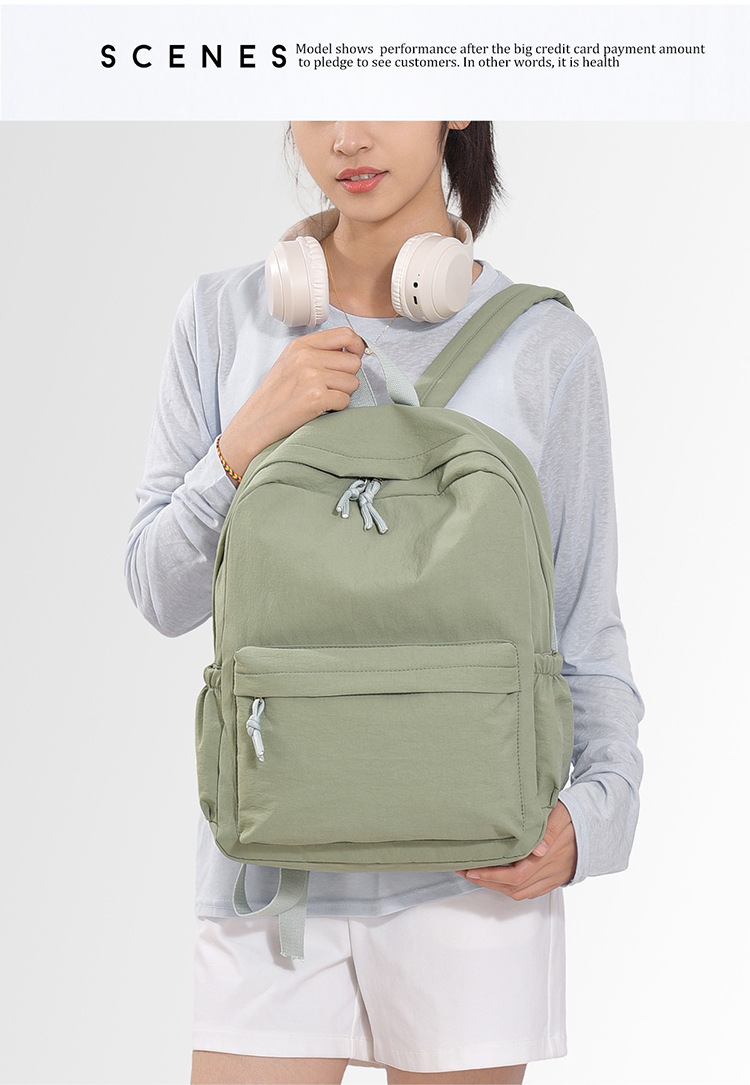 韩版潮流休闲双肩包大容量通勤旅行背包百搭时尚初高中大学生书包详情19