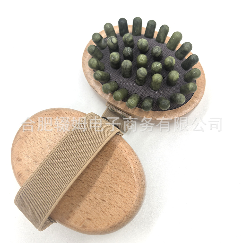 天然岫玉玉石气垫按摩器全身肩颈多功能颈椎按摩器头部按摩梳厂家详情15
