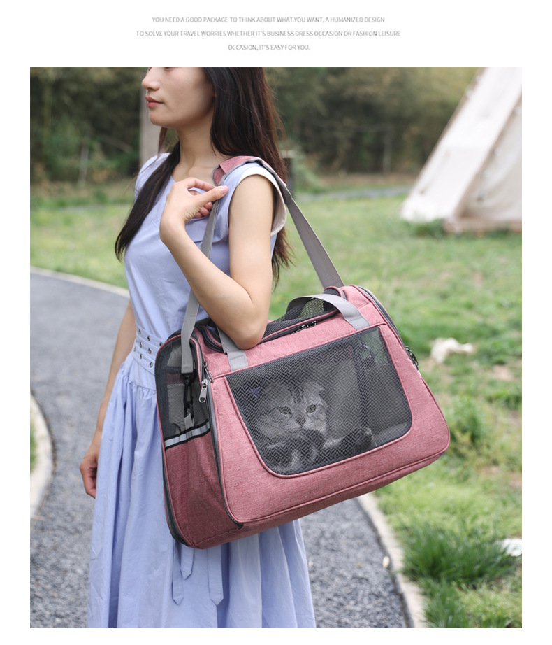 宠物包猫包新款潮流时尚 可手提斜跨休闲透气 猫包高颜值详情15