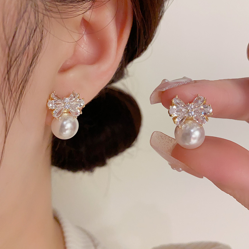 简约经典耳钉推荐100款百搭时尚925银针耳环锆石珍珠几何耳饰批发详情28