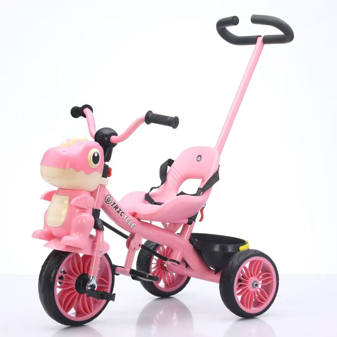 新款恐龙儿童三轮车脚踏车男女宝宝1-3-2-6岁大号三轮外贸出口详情5
