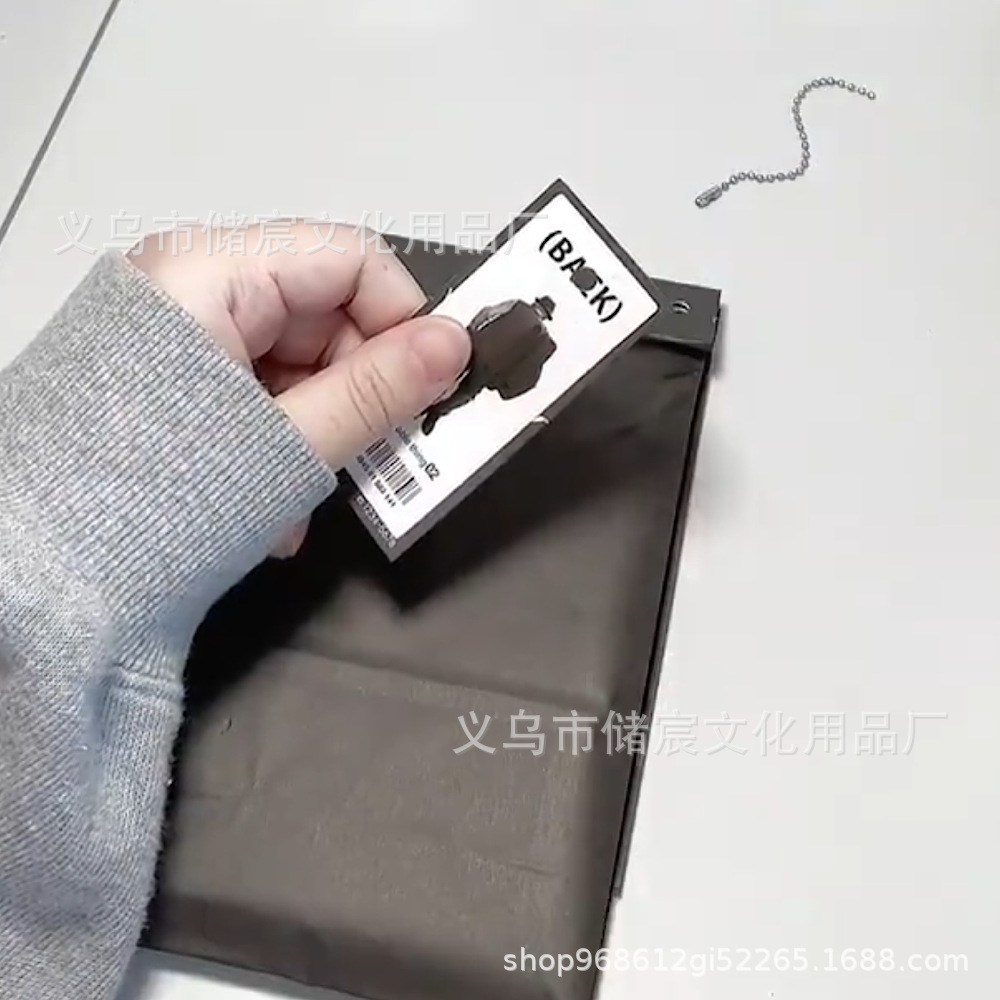 ins黑色复古牛皮纸袋平口袋出卡包装礼品小卡明信片手帐diy平口袋详情2