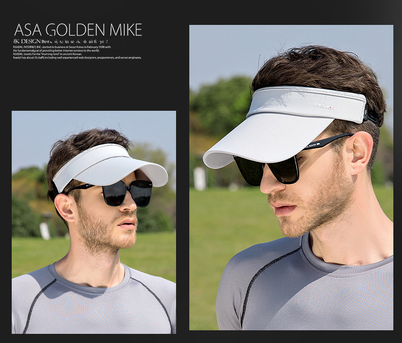 UPF50+防晒遮阳帽运动帽男女潮透气空顶帽跑步帽百搭大檐鸭舌帽子详情18